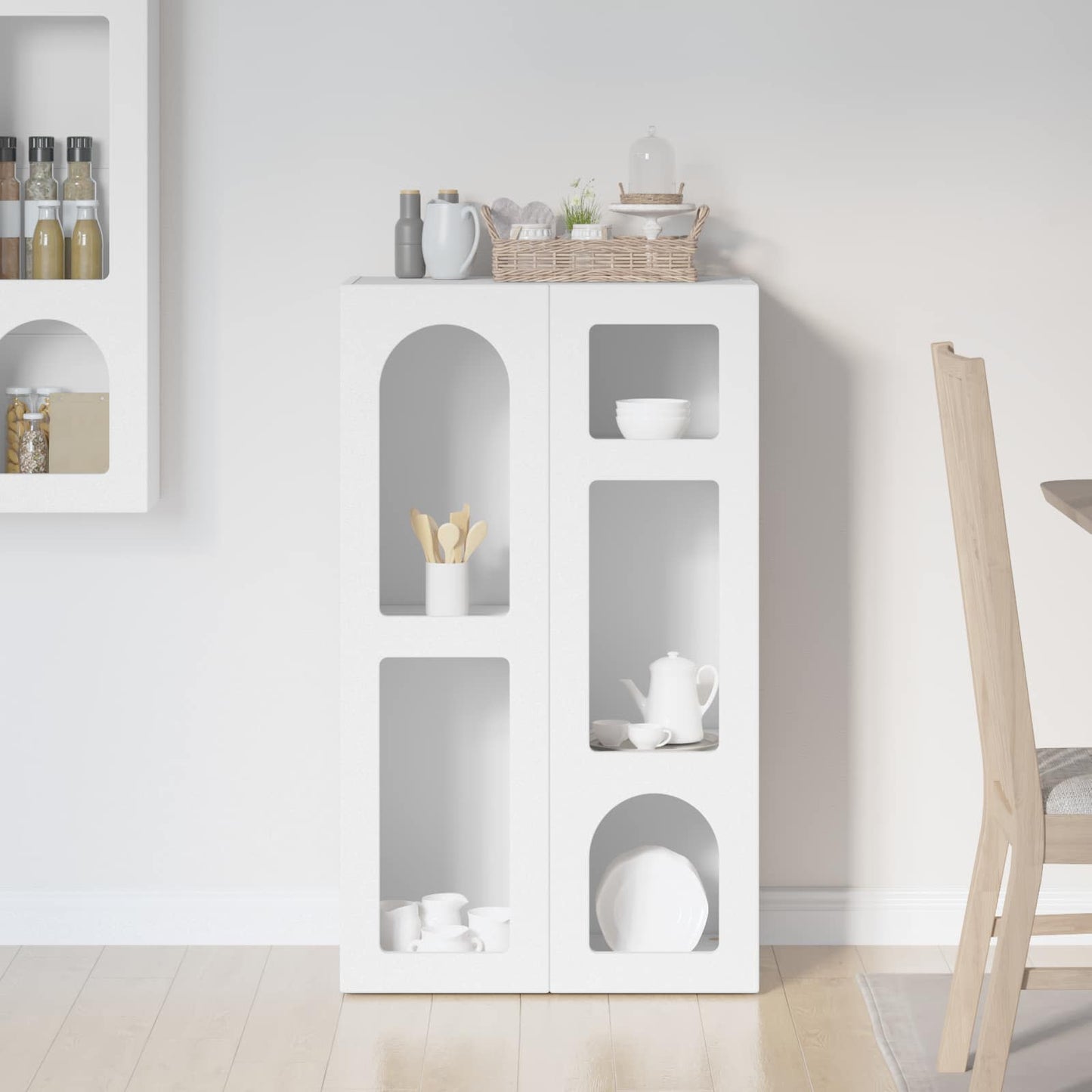 vidaXL Sideboard ELST White 59 x 35 x 100.5 cm Engineered Wood