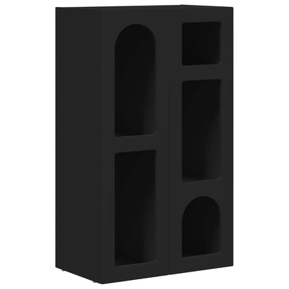 vidaXL Sideboard ELST Black 59 x 35 x 100.5 cm Engineered Wood
