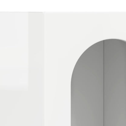 vidaXL Sideboard ELST High Gloss White 59 x 35 x 100.5 cm