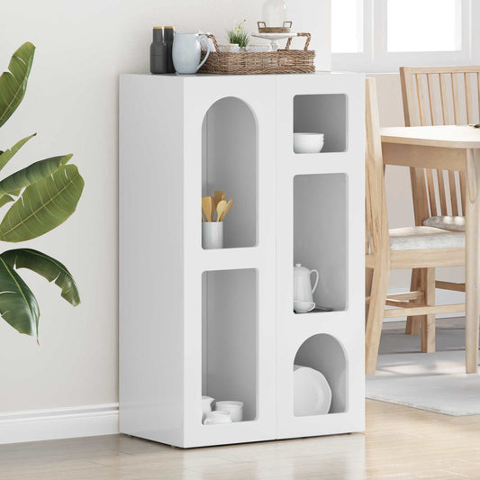 vidaXL Sideboard ELST High Gloss White 59 x 35 x 100.5 cm