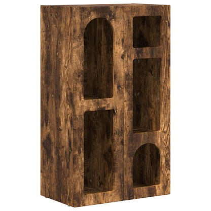 vidaXL Sideboard ELST Smoked Oak 59 x 35 x 100.5 cm Engineered Wood