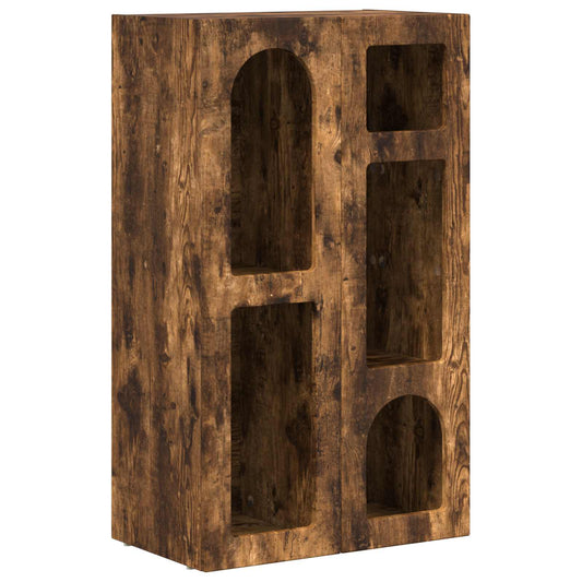 vidaXL Sideboard ELST Smoked Oak 59 x 35 x 100.5 cm Engineered Wood