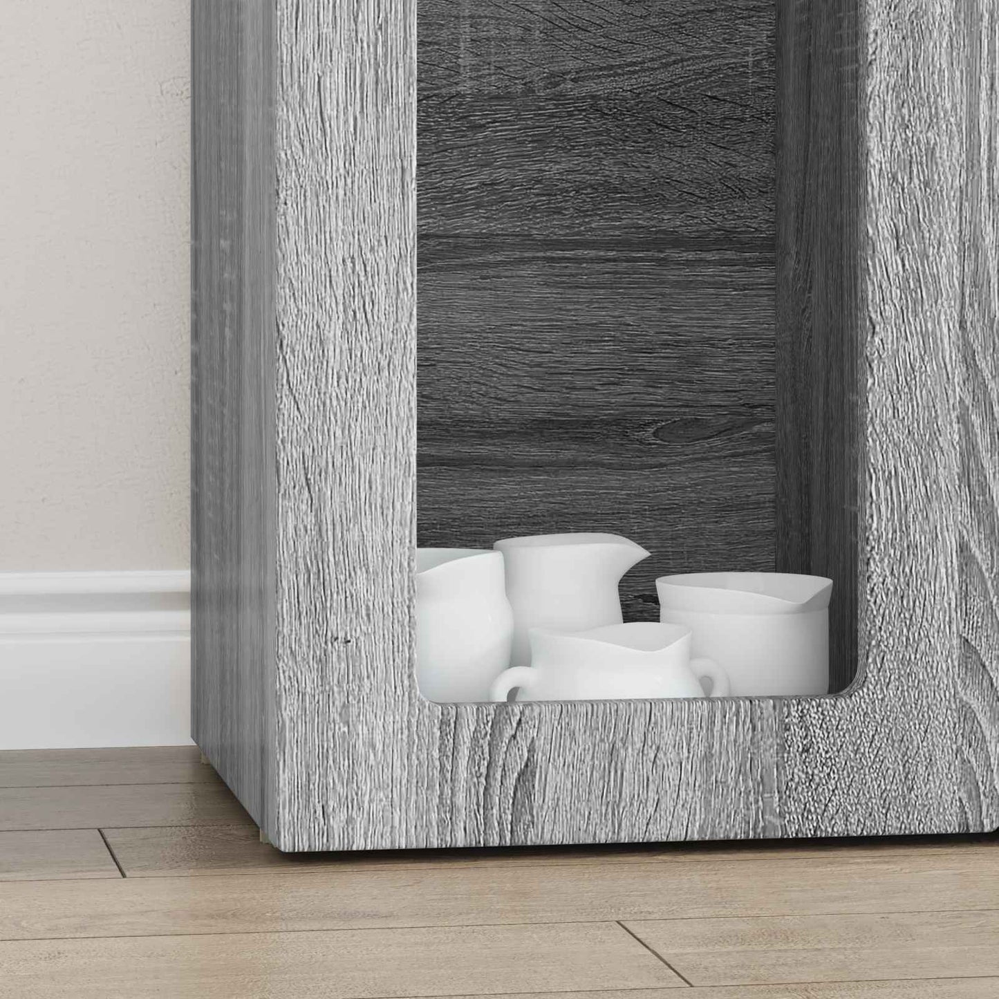 vidaXL Sideboard ELST Grey Sonoma 59 x 35 x 100.5 cm Engineered Wood