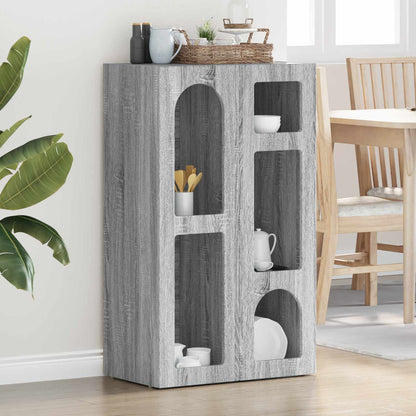vidaXL Sideboard ELST Grey Sonoma 59 x 35 x 100.5 cm Engineered Wood