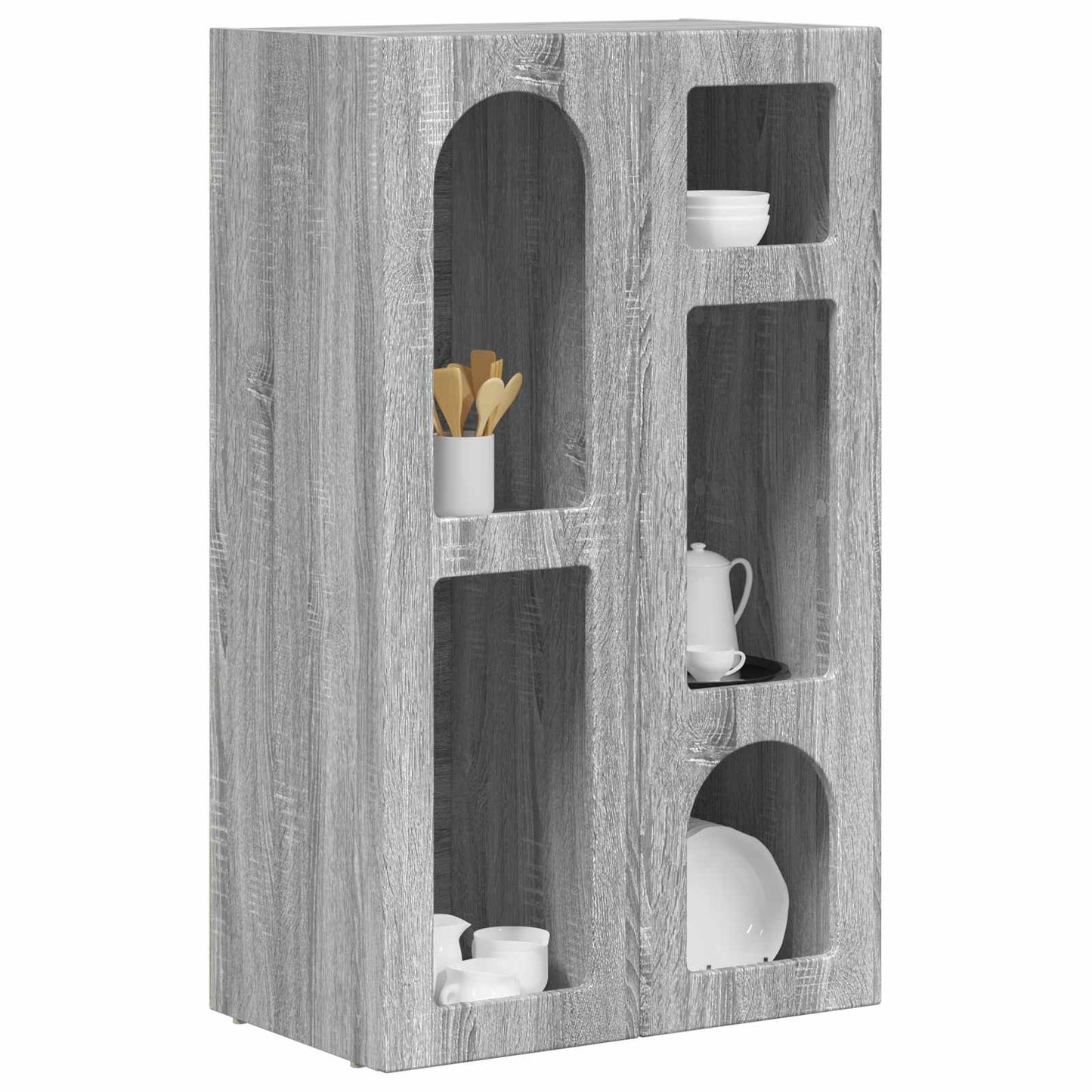 vidaXL Sideboard ELST Grey Sonoma 59 x 35 x 100.5 cm Engineered Wood