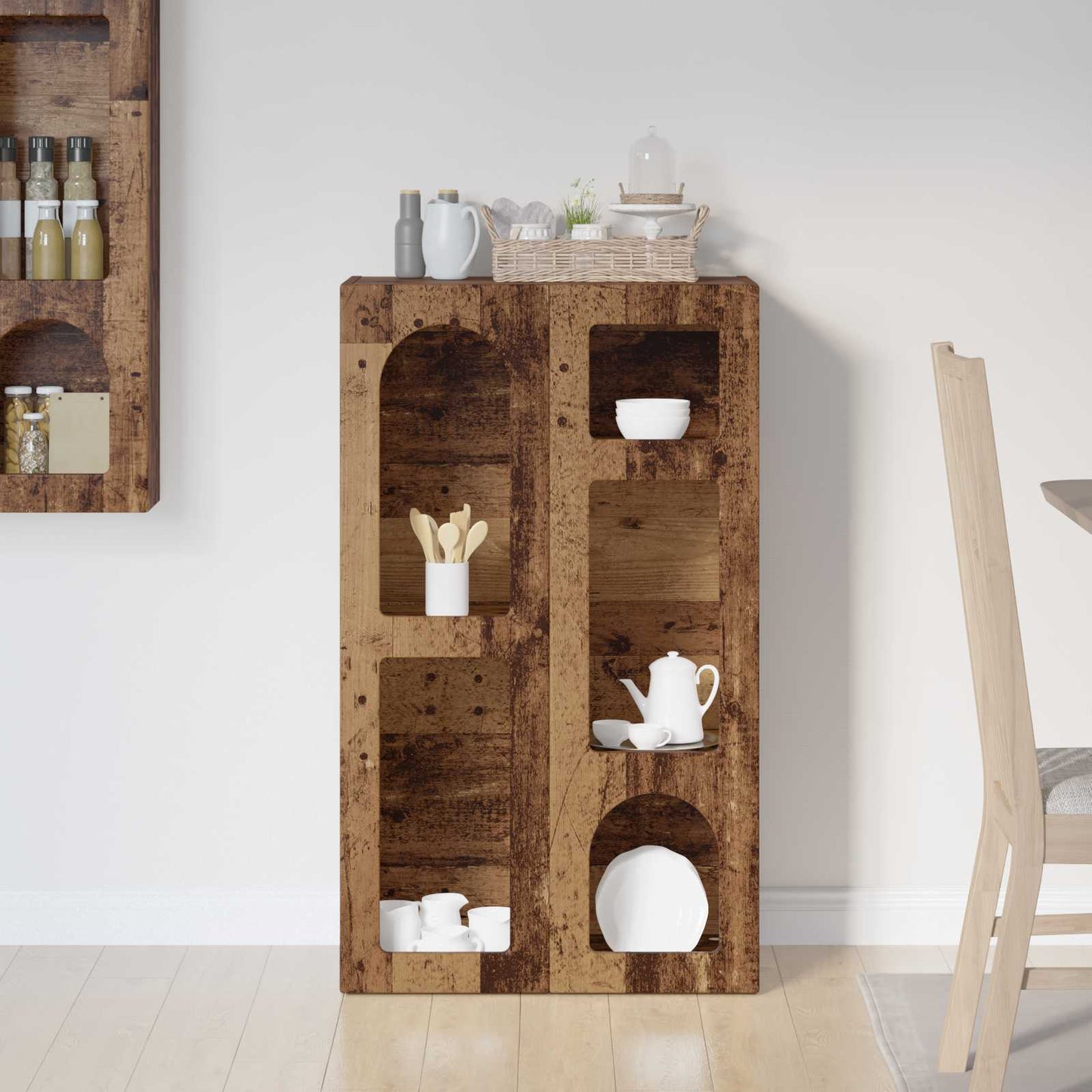 vidaXL Sideboard ELST Old Wood 59 x 35 x 100.5 cm Engineered Wood