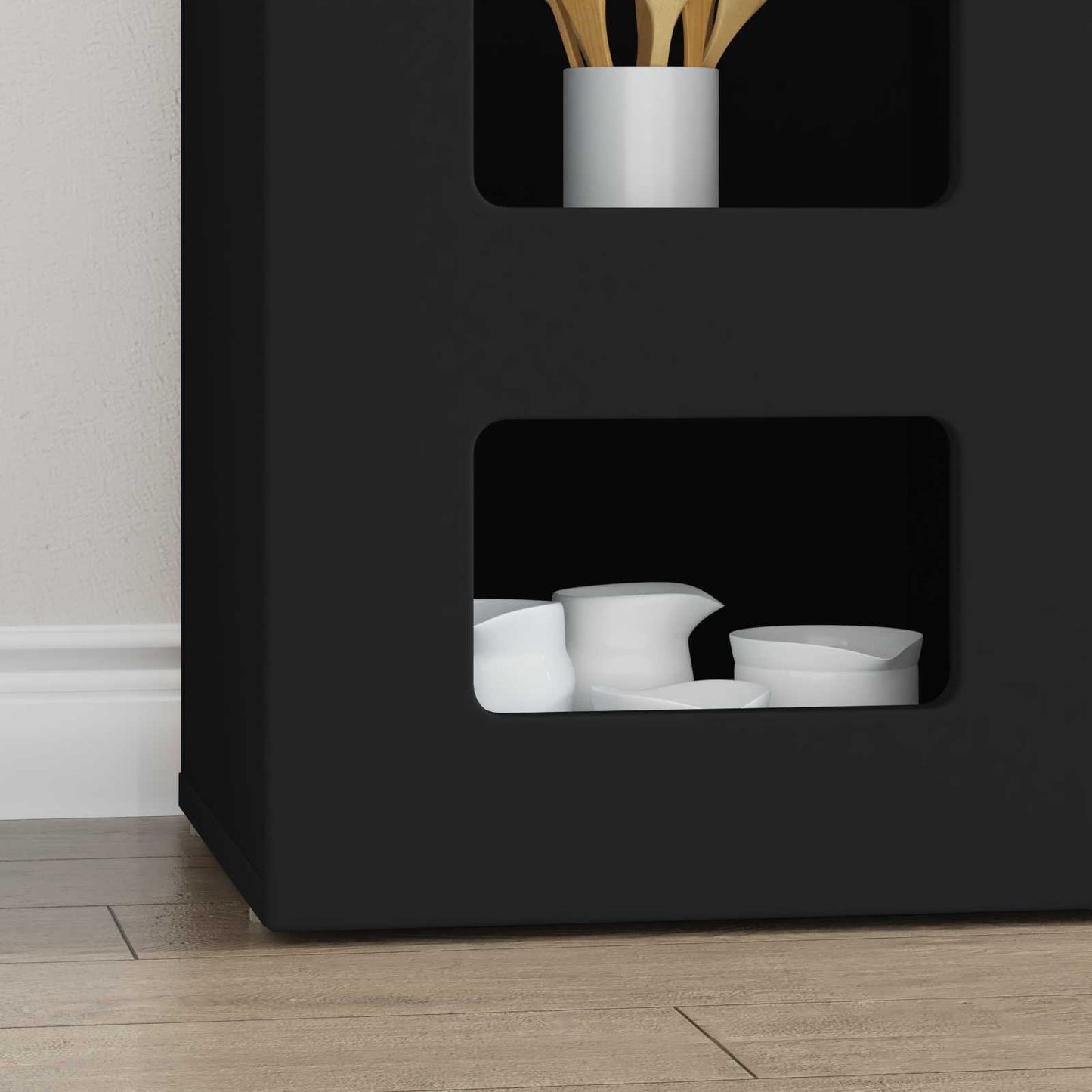 vidaXL Sideboard ELST Black 100 x 35 x 59 cm Engineered Wood