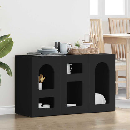 vidaXL Sideboard ELST Black 100 x 35 x 59 cm Engineered Wood