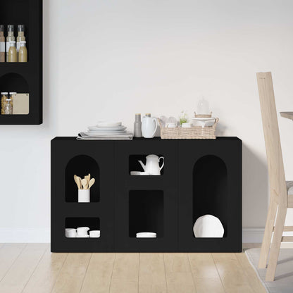 vidaXL Sideboard ELST Black 100 x 35 x 59 cm Engineered Wood