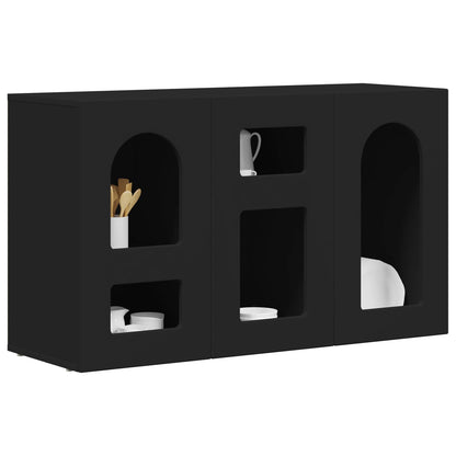 vidaXL Sideboard ELST Black 100 x 35 x 59 cm Engineered Wood