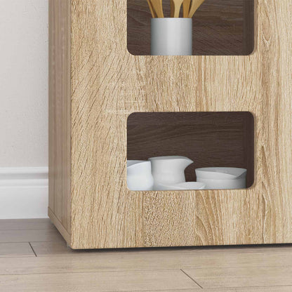 vidaXL Sideboard Sonoma Oak 100 x 35 x 59 cm Engineered Wood