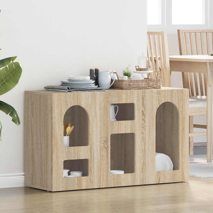 vidaXL Sideboard Sonoma Oak 100 x 35 x 59 cm Engineered Wood