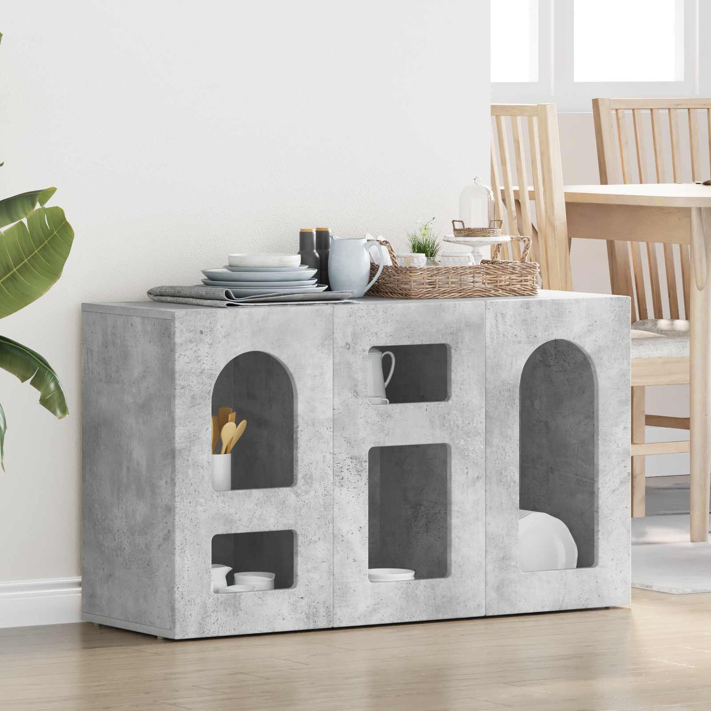 vidaXL Sideboard ELST Concrete Grey 100 x 35 x 59 cm Engineered Wood