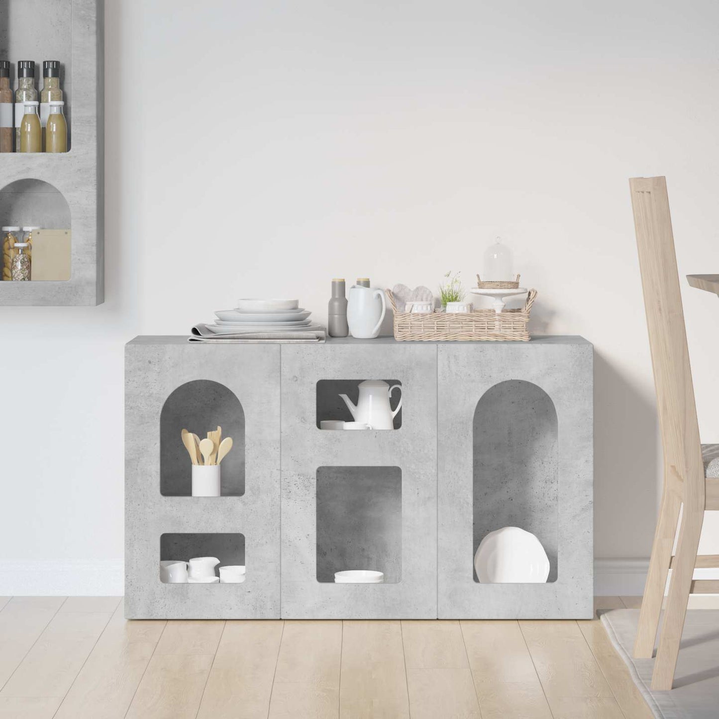 vidaXL Sideboard ELST Concrete Grey 100 x 35 x 59 cm Engineered Wood