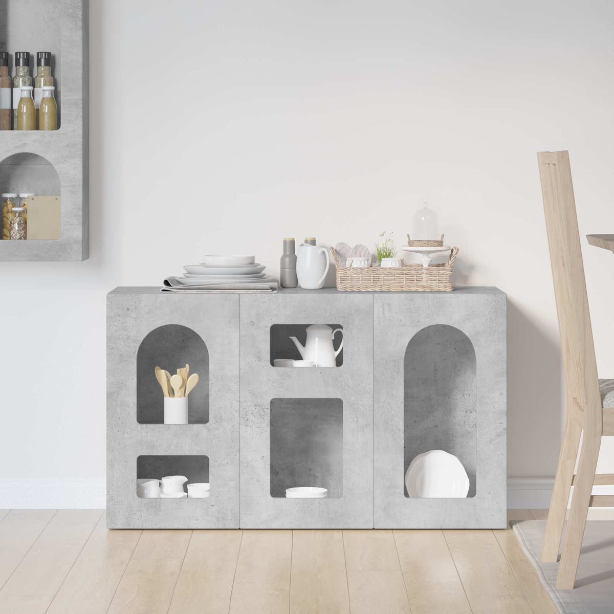 vidaXL Sideboard ELST Concrete Grey 100 x 35 x 59 cm Engineered Wood
