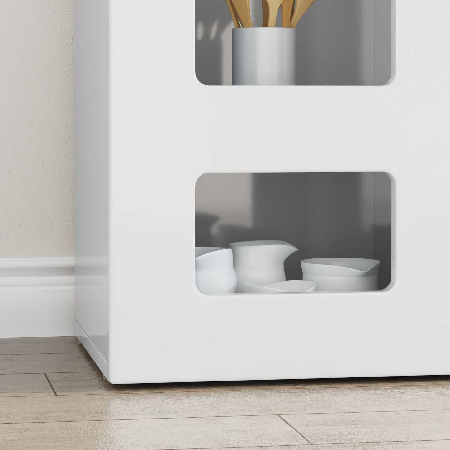 vidaXL Sideboard ELST High Gloss White 100 x 35 x 59 cm