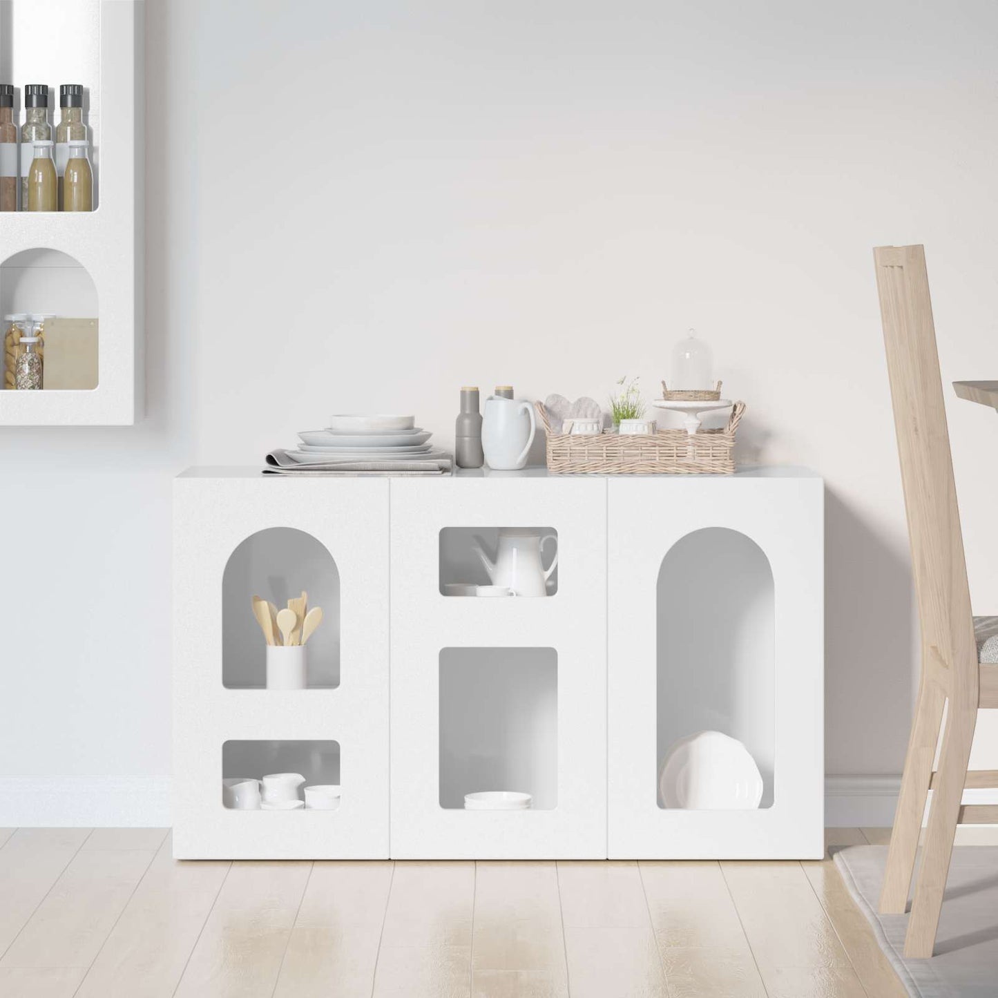 vidaXL Sideboard ELST High Gloss White 100 x 35 x 59 cm