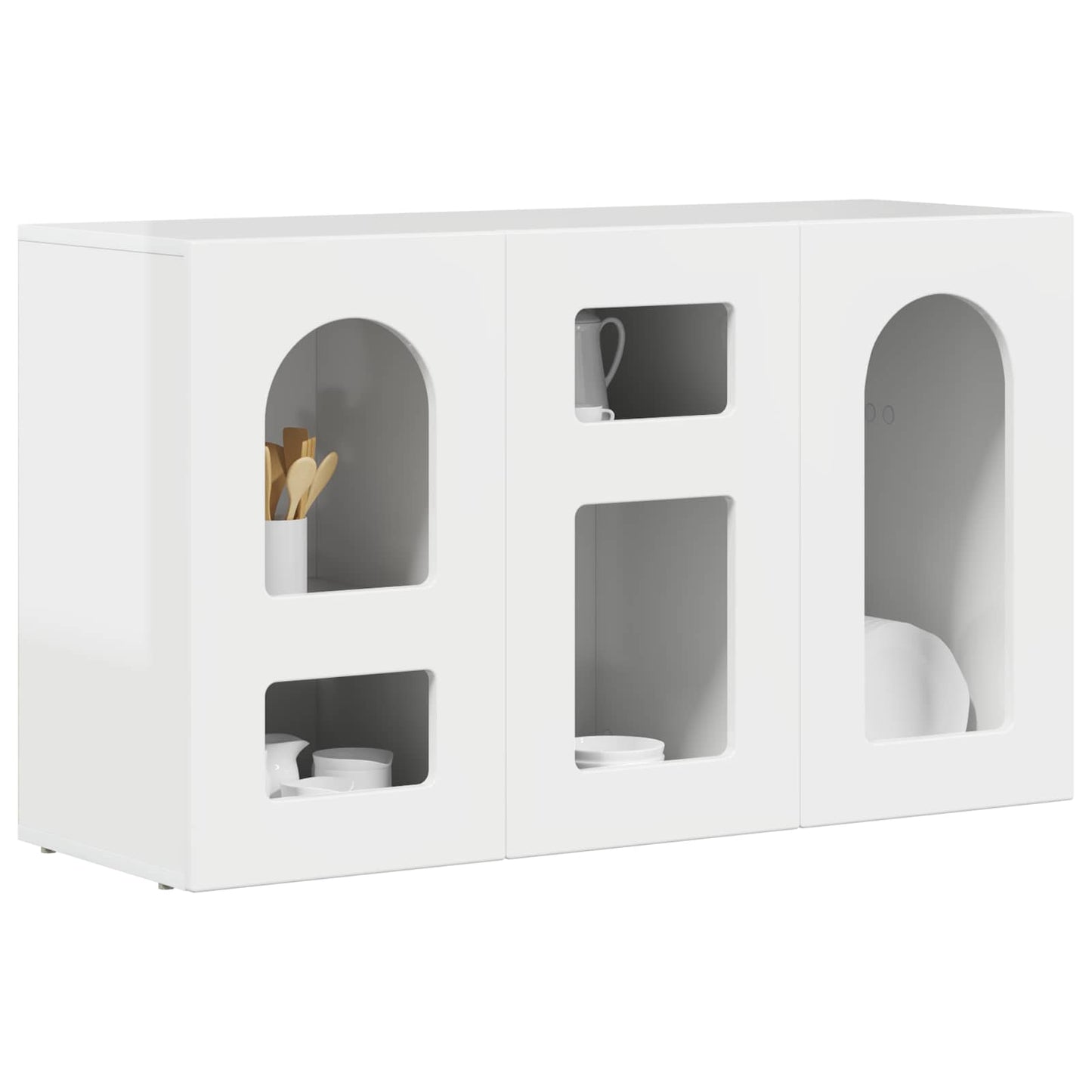 vidaXL Sideboard ELST High Gloss White 100 x 35 x 59 cm