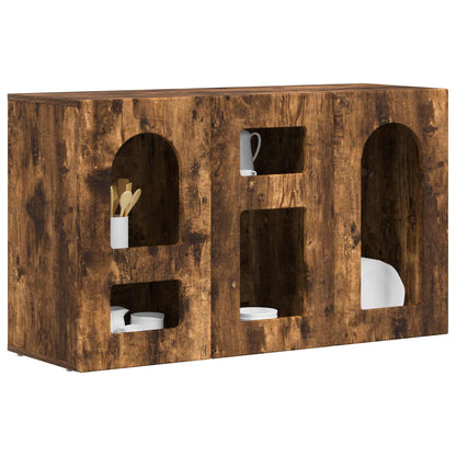 vidaXL Sideboard ELST Smoked Oak 100 x 35 x 59 cm Engineered Wood