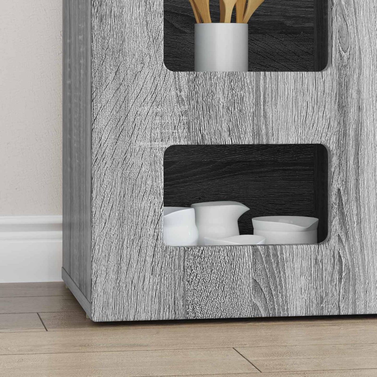 vidaXL Sideboard ELST Grey Sonoma 100 x 35 x 59 cm Engineered Wood