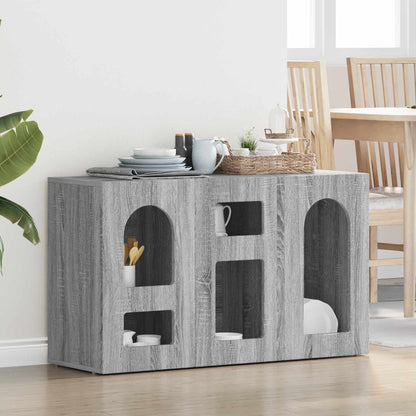 vidaXL Sideboard ELST Grey Sonoma 100 x 35 x 59 cm Engineered Wood
