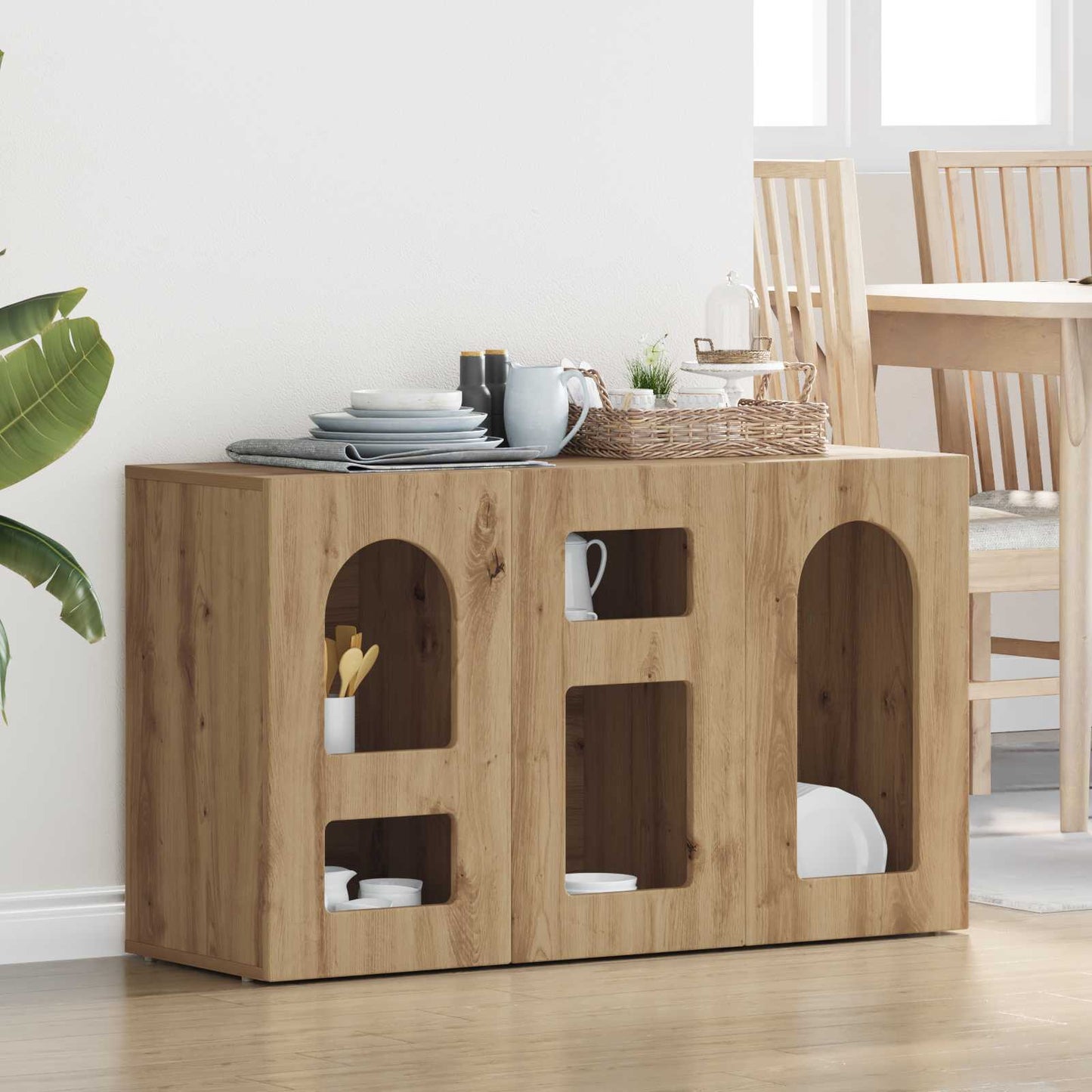 vidaXL Sideboard ELST Artisan Oak 100 x 35 x 59 cm Engineered Wood