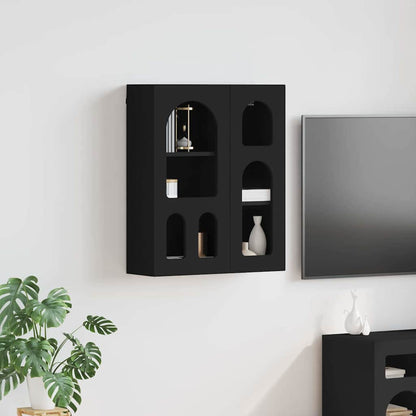 vidaXL Hanging Cabinet ELST Black 59 x 20 x 71.5 cm Engineered Wood