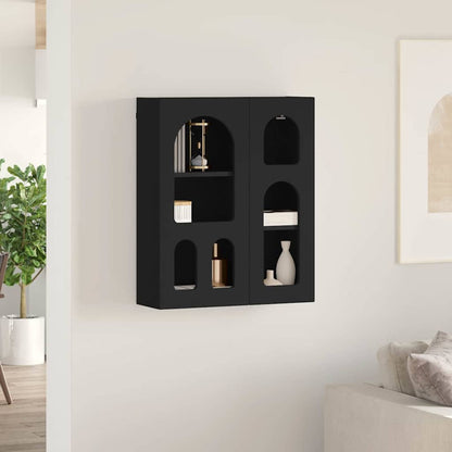 vidaXL Hanging Cabinet ELST Black 59 x 20 x 71.5 cm Engineered Wood
