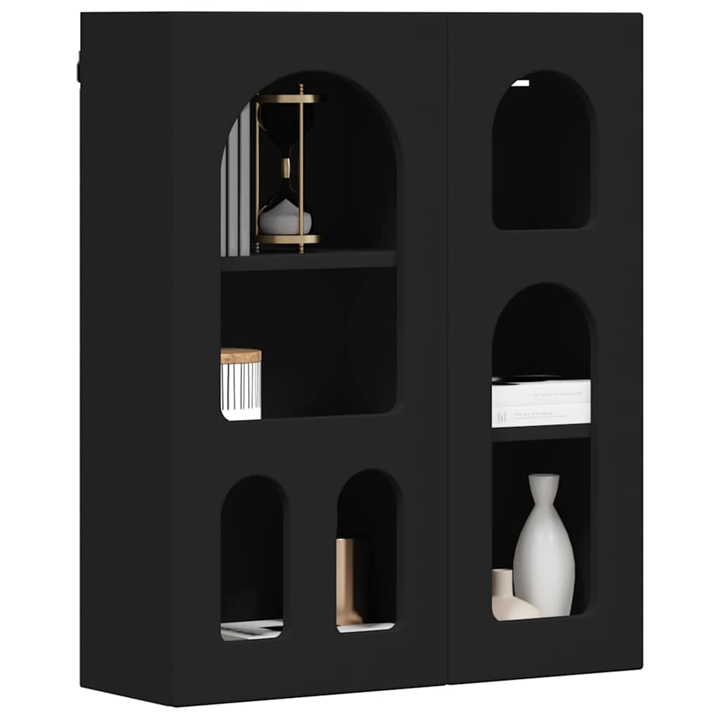 vidaXL Hanging Cabinet ELST Black 59 x 20 x 71.5 cm Engineered Wood