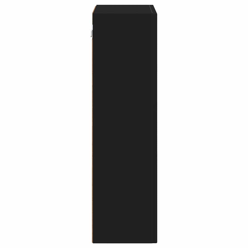 vidaXL Hanging Cabinet ELST Black 59 x 20 x 71.5 cm Engineered Wood