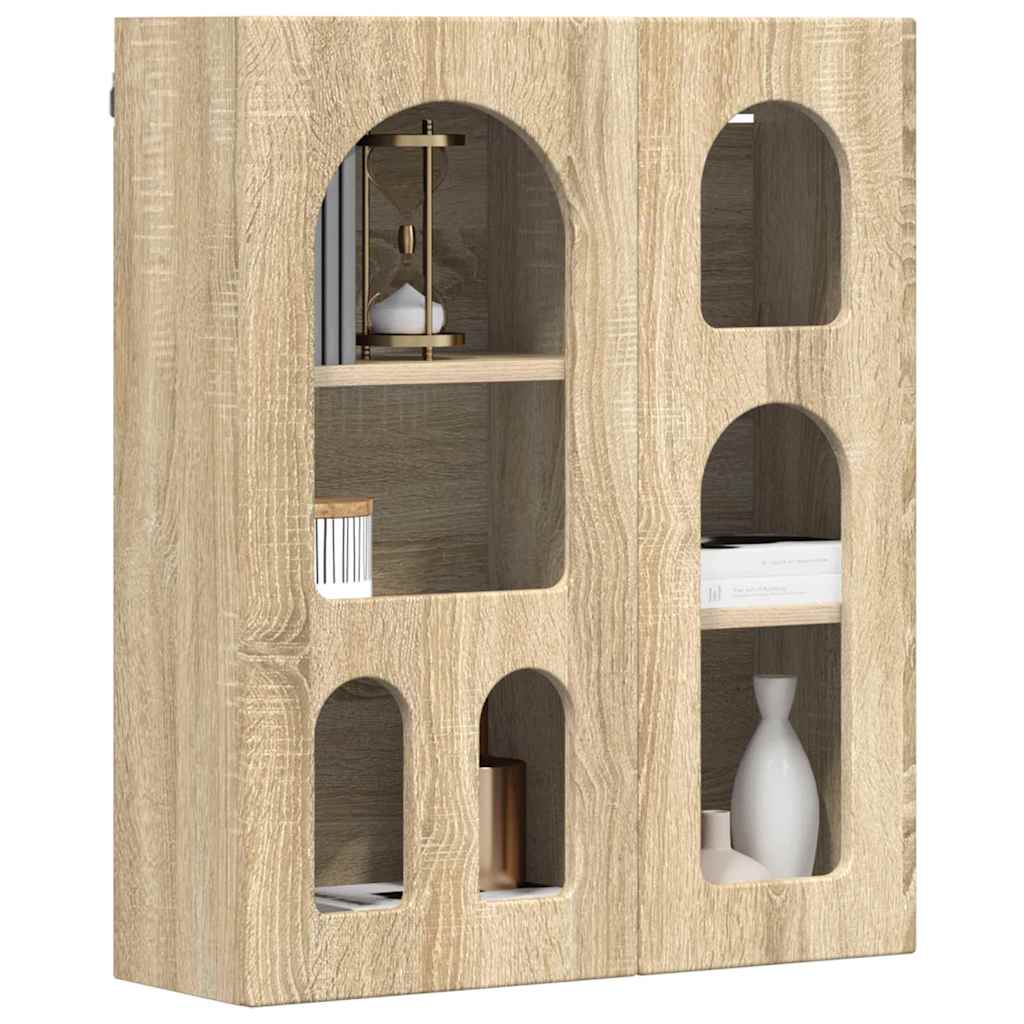 vidaXL Hanging Cabinet with Shelf ELST Sonoma Oak 59 x 20 x 71.5 cm