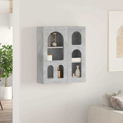 vidaXL Hanging Cabinet with Shelf ELST Concrete Grey 59 x 20 x 71.5 cm