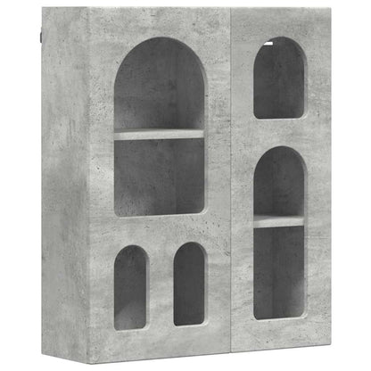vidaXL Hanging Cabinet with Shelf ELST Concrete Grey 59 x 20 x 71.5 cm