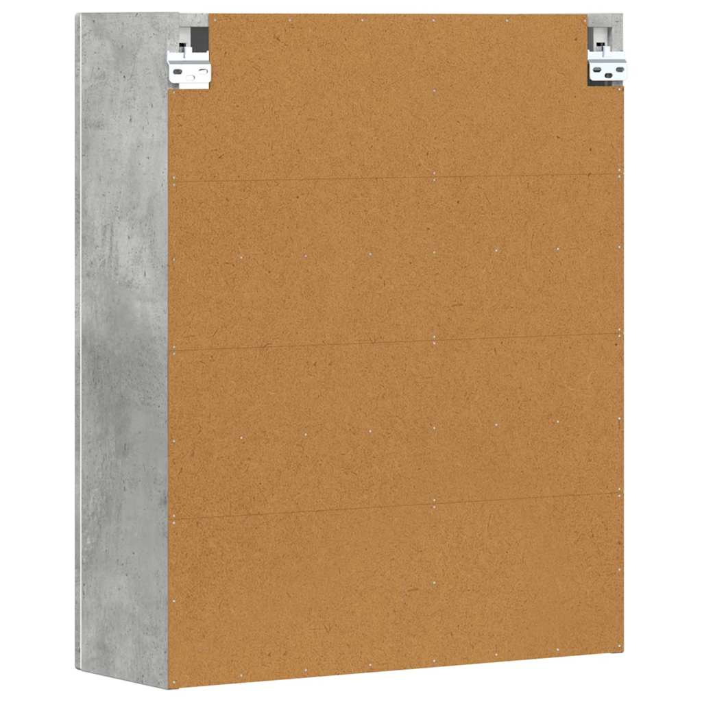 vidaXL Hanging Cabinet with Shelf ELST Concrete Grey 59 x 20 x 71.5 cm