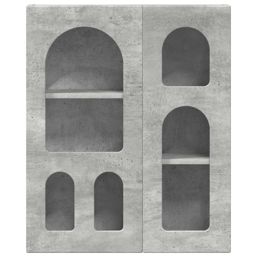 vidaXL Hanging Cabinet with Shelf ELST Concrete Grey 59 x 20 x 71.5 cm