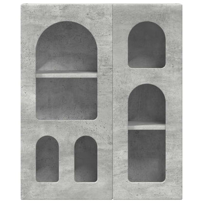 vidaXL Hanging Cabinet with Shelf ELST Concrete Grey 59 x 20 x 71.5 cm