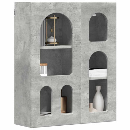vidaXL Hanging Cabinet with Shelf ELST Concrete Grey 59 x 20 x 71.5 cm