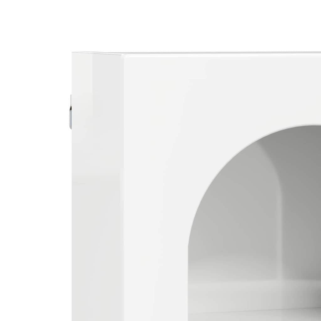 vidaXL Hanging Cabinet ELST High Gloss White 59 x 20 x 71.5 cm
