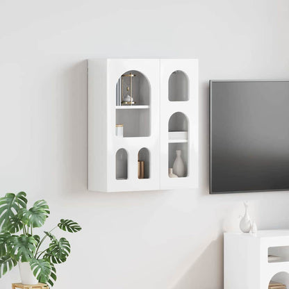 vidaXL Hanging Cabinet ELST High Gloss White 59 x 20 x 71.5 cm