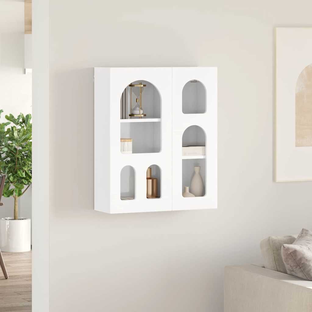 vidaXL Hanging Cabinet ELST High Gloss White 59 x 20 x 71.5 cm
