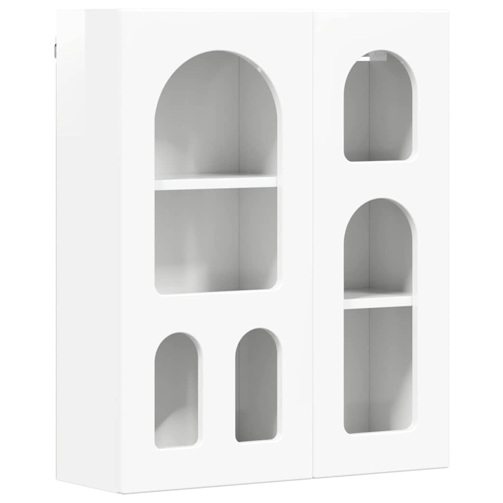 vidaXL Hanging Cabinet ELST High Gloss White 59 x 20 x 71.5 cm