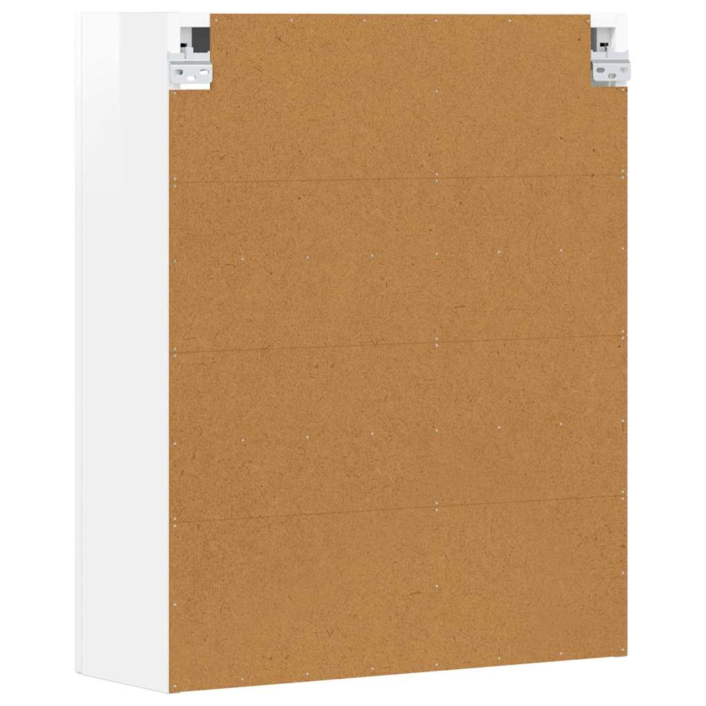 vidaXL Hanging Cabinet ELST High Gloss White 59 x 20 x 71.5 cm