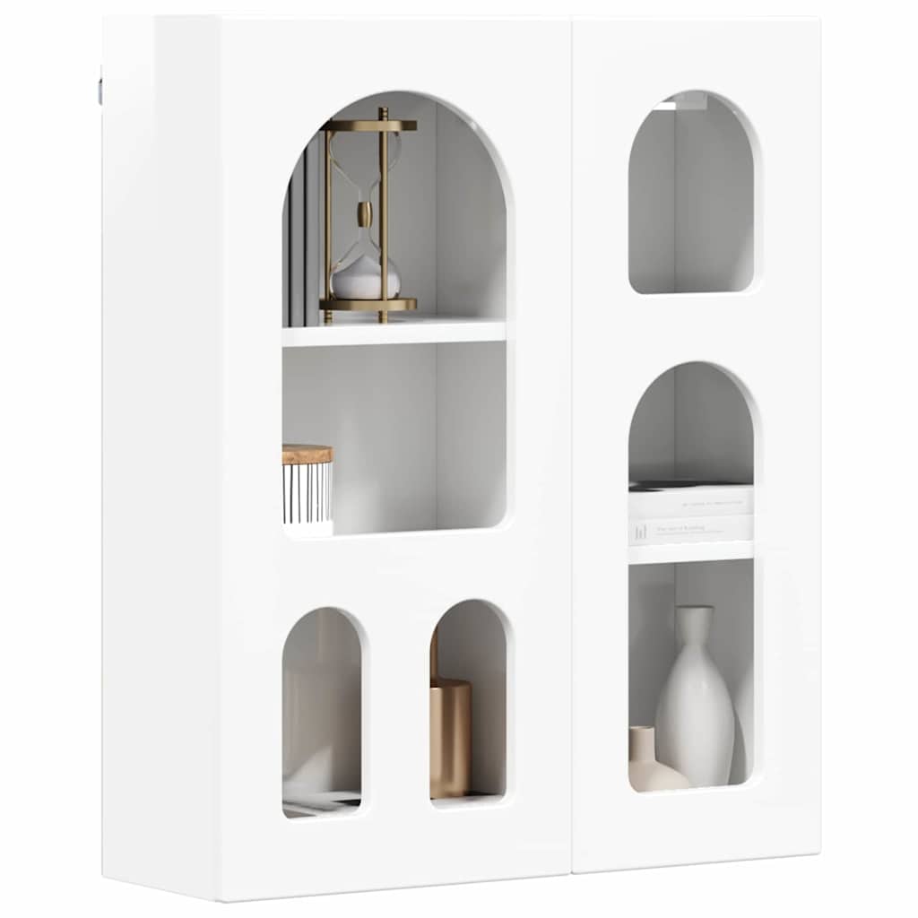 vidaXL Hanging Cabinet ELST High Gloss White 59 x 20 x 71.5 cm