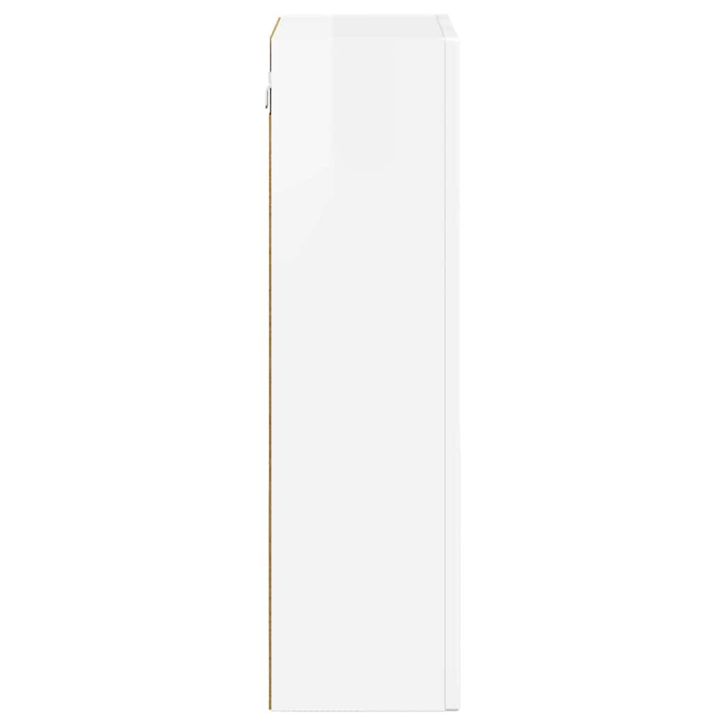 vidaXL Hanging Cabinet ELST High Gloss White 59 x 20 x 71.5 cm
