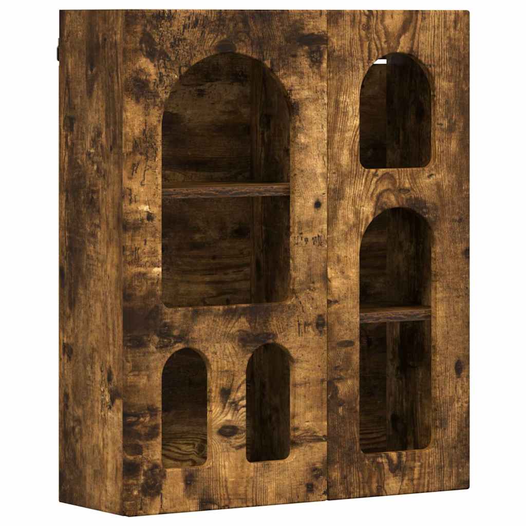 vidaXL Hanging Cabinet with Shelf ELST Smoked Oak 59 x 20 x 71.5 cm