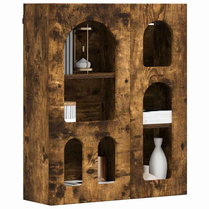 vidaXL Hanging Cabinet with Shelf ELST Smoked Oak 59 x 20 x 71.5 cm
