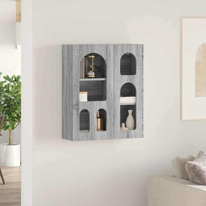 vidaXL Hanging Cabinet with Shelf ELST Grey Sonoma 59 x 20 x 71.5 cm