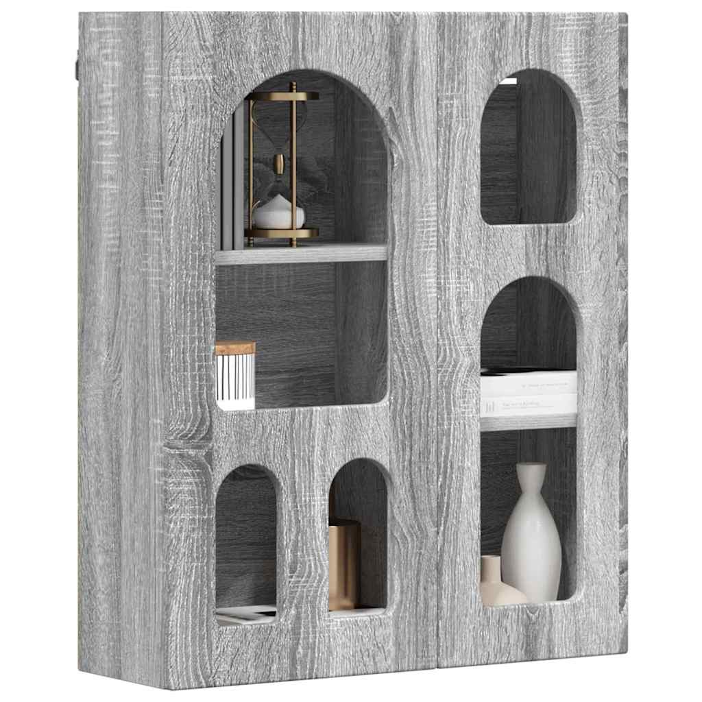 vidaXL Hanging Cabinet with Shelf ELST Grey Sonoma 59 x 20 x 71.5 cm