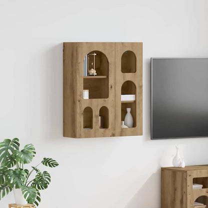 vidaXL Hanging Cabinet with Shelf ELST Artisan Oak 59 x 20 x 71.5 cm