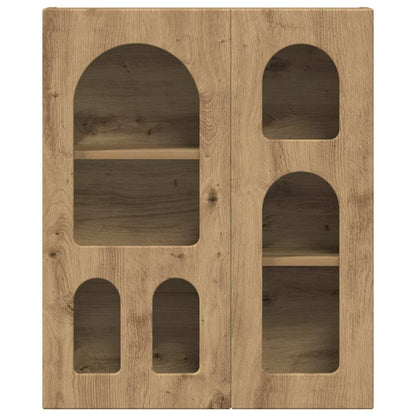 vidaXL Hanging Cabinet with Shelf ELST Artisan Oak 59 x 20 x 71.5 cm
